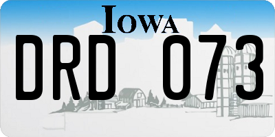 IA license plate DRD073