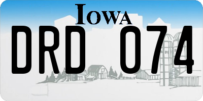 IA license plate DRD074