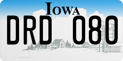 IA license plate DRD080