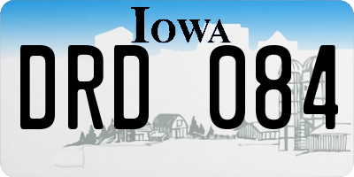 IA license plate DRD084