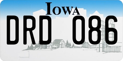 IA license plate DRD086