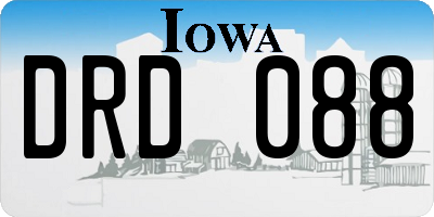 IA license plate DRD088