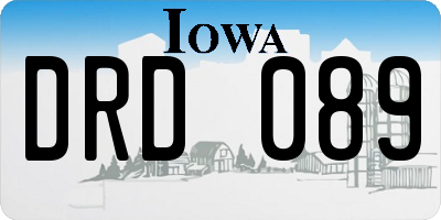 IA license plate DRD089