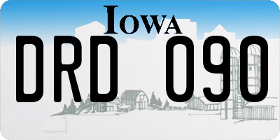 IA license plate DRD090