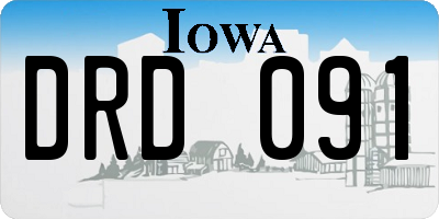 IA license plate DRD091