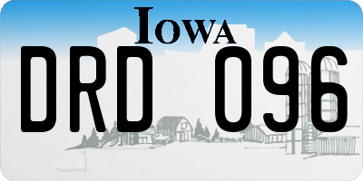 IA license plate DRD096