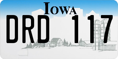 IA license plate DRD117