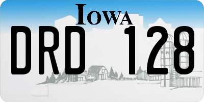 IA license plate DRD128