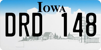IA license plate DRD148