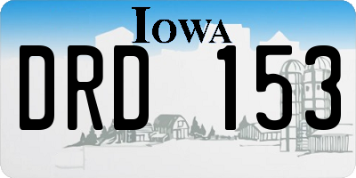 IA license plate DRD153