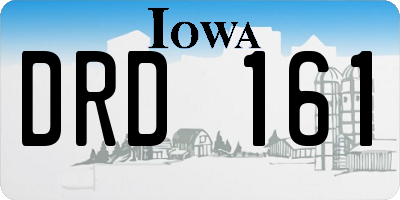 IA license plate DRD161