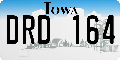 IA license plate DRD164