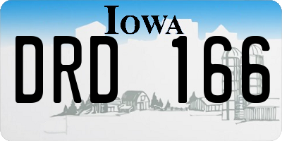 IA license plate DRD166