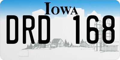 IA license plate DRD168