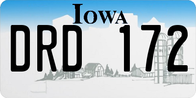 IA license plate DRD172