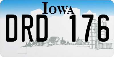 IA license plate DRD176