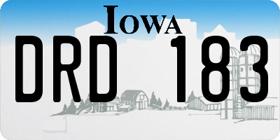 IA license plate DRD183