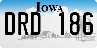 IA license plate DRD186