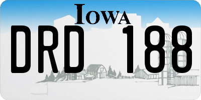 IA license plate DRD188