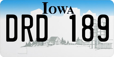 IA license plate DRD189