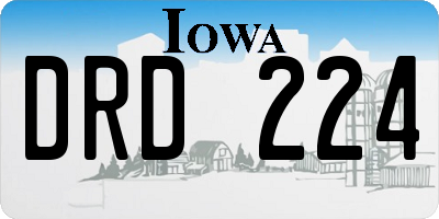 IA license plate DRD224