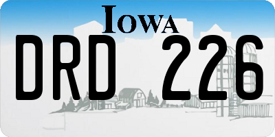 IA license plate DRD226