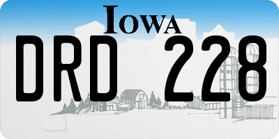 IA license plate DRD228