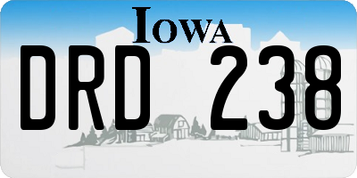 IA license plate DRD238