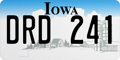 IA license plate DRD241