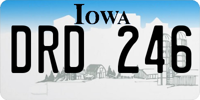 IA license plate DRD246