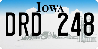 IA license plate DRD248
