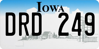 IA license plate DRD249