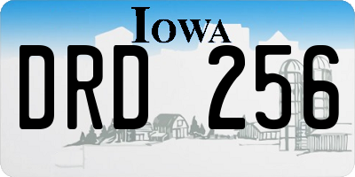 IA license plate DRD256