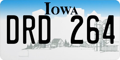 IA license plate DRD264