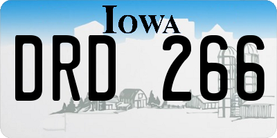IA license plate DRD266