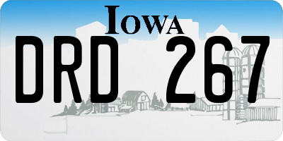 IA license plate DRD267