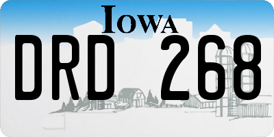 IA license plate DRD268