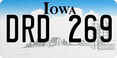 IA license plate DRD269