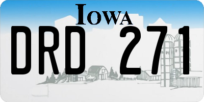 IA license plate DRD271