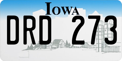 IA license plate DRD273