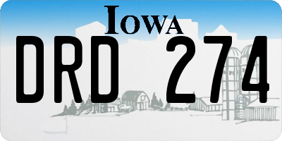 IA license plate DRD274