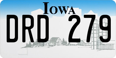 IA license plate DRD279