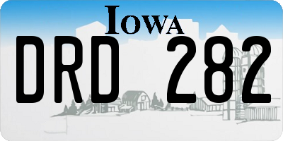 IA license plate DRD282
