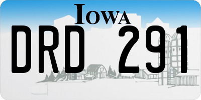 IA license plate DRD291