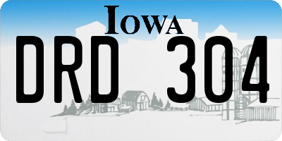 IA license plate DRD304