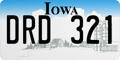 IA license plate DRD321