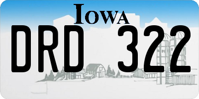 IA license plate DRD322