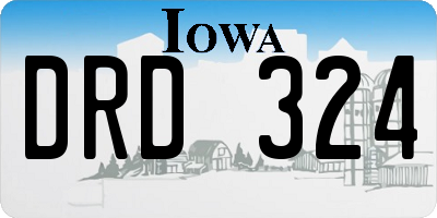 IA license plate DRD324