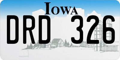 IA license plate DRD326
