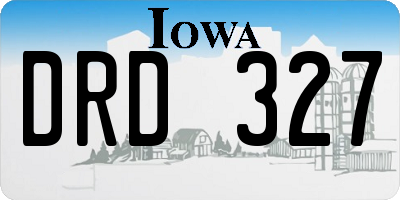 IA license plate DRD327